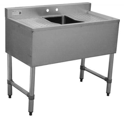 Serv-Ware BAR1B36-LR-CWP One Compartment Underbar Left and Right Drainboard