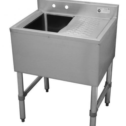 Serv-Ware BAR1B24-R-CWP One Compartment 24 inch Underbar Right Drainboard