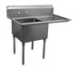 Serv-Ware D1CWP1818R-18 Economy Series Sink one compartment 38-1/2 inch Wide Right Drainboard