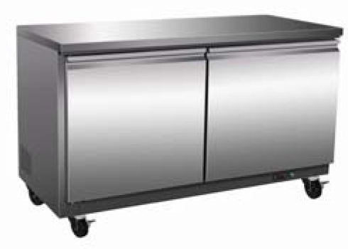 Serv-Ware UCF-60-Hc Freezer Undercounter Two-Section 61 Inches 